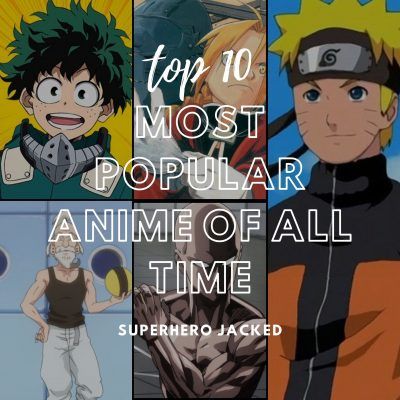 top 10 most popular anime of all time Superhero List, Superhero Jacked, Character Workouts, Misty Cosplay, Most Popular Anime Characters, One Punch Man Workout, The Last Airbender Characters, Superhero Quotes, Best Superhero