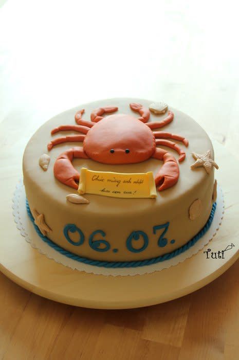 Crab Birthday Cakes, Crab Boil Party, 23 Birthday Cake, Finding Nemo Birthday, Ocean Cakes, Crab Boil, Crab Cake, A Birthday Cake, Summer Cakes