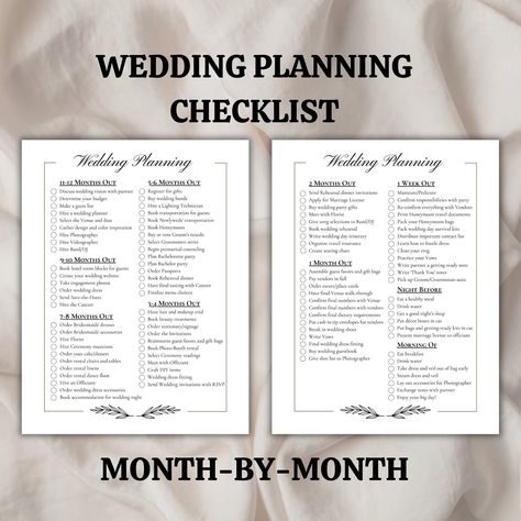 Wedding Planning Checklist, Wedding Countdown Planner, Wedding To Do List, Wedding Planning Timeline, Printable Wedding Plan, Wedding Binder To Do List Wedding Planning, Wedding Planning Timeline Printable, Small Wedding Planner, Wedding Planner Checklist Printable, To Do List Wedding, Wedding Checklists, Wedding Planner Checklist, Plan Wedding, Checklist Wedding