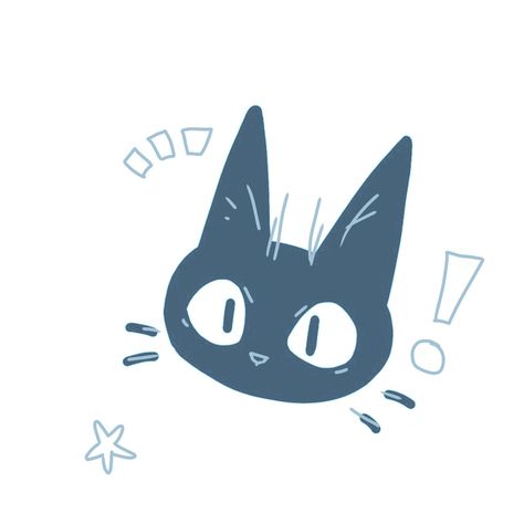 ملصق ديني, Desain Buklet, A Black Cat, Cute Doodles Drawings, Widget Icon, Cute Doodle Art, Mini Drawings, Dessin Adorable, 판타지 아트