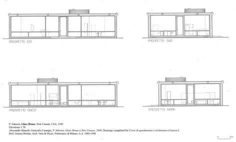 Glass House Philip Johnson Plan, Phillip Johnson Glass House, Philip Johnson Architecture, Glass House Philip Johnson, Philip Johnson Glass House, Modern Glass House, Guest House Plans, Johnson House, Farnsworth House