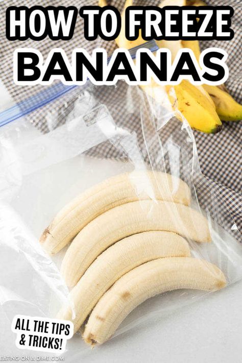 Freeze Bananas How To, Freezing Bananas How To, How To Freeze Ripe Bananas, Freezing Bananas For Bread, Can You Freeze Mashed Bananas, How To Freeze Banana Bread, Best Way To Freeze Bananas, Freezing Banana Bread, Freezing Bananas For Smoothies