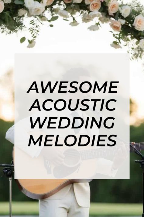 Every couple wants their wedding ceremony to be special, and the music plays a big role! Here are the top 7 acoustic wedding songs that will make your day unforgettable. From heartfelt melodies to sweet lyrics, these romantic tunes are just what you need to create a cozy atmosphere. Picture a beautiful outdoor setting with a live guitarist serenading you and your guests. Get ready to feel the love as you listen to these dreamy songs that capture the magic of the moment. Make your playlist unforgettable for all to remember! Dreamy Songs, Atmosphere Picture, Sweet Lyrics, Romantic Ceremony, Sweet Couples, Couples Songs, Acoustic Covers, Wedding Shower Favors, Christina Perri