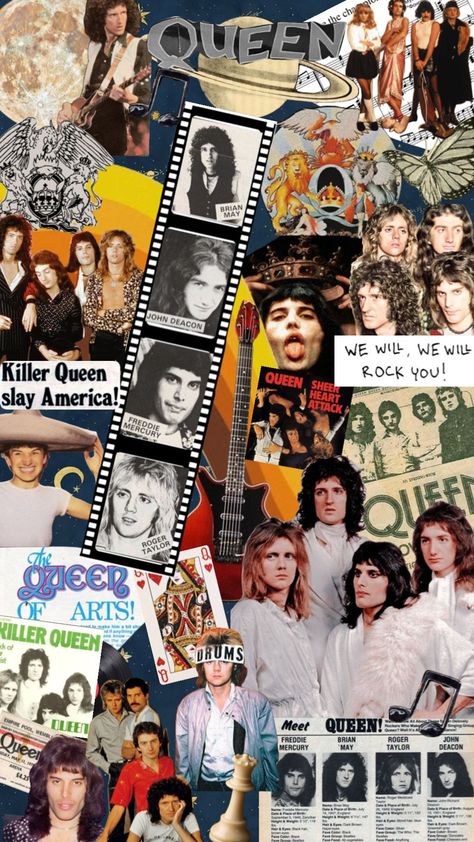 #music #queen #freddiemercury #rogertaylor #johndeacon #brianmay #70s #bohemianrhapsody #queenband Queen Rock Band, Queen Albums, Band Ideas, Queens Wallpaper, Queen Aesthetic, Queen Freddie Mercury, British Boys, John Deacon, Brian May