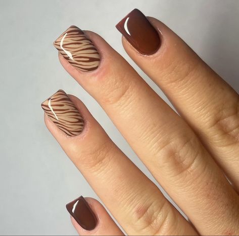 Short Fall Nail Designs, Short Fall Nail, Zebra Nails, Gel Nail Art Designs, Fall Gel Nails, Fancy Nails Designs, Autumn Look, Blush Nails, Cute Gel Nails