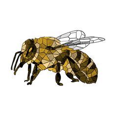 Bee Graphic Design, Beehive Drawing, Geometric Sketch, Geometric Bee, Bee Sketch, Digital Sketching, Couples Tattoo, Bee Sweet, Ice Cream Art