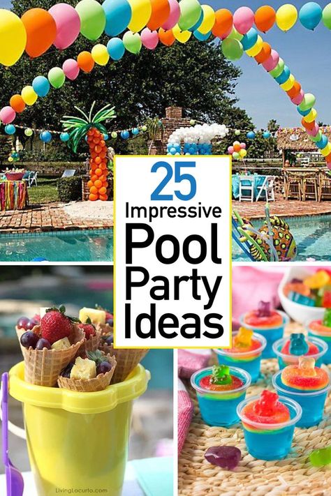 Make a splash with these unforgettable pool party ideas. You'll find pool party decor, party food ideas, pool games and more your guests are sure to love! Pool Party Theme Ideas, Pool Party Theme, Flip Flop Cookie, Summer Party Planning, Pool Party Adults, Pool Party Ideas, Pool Party Food, Pool Party Cakes, Planning Party