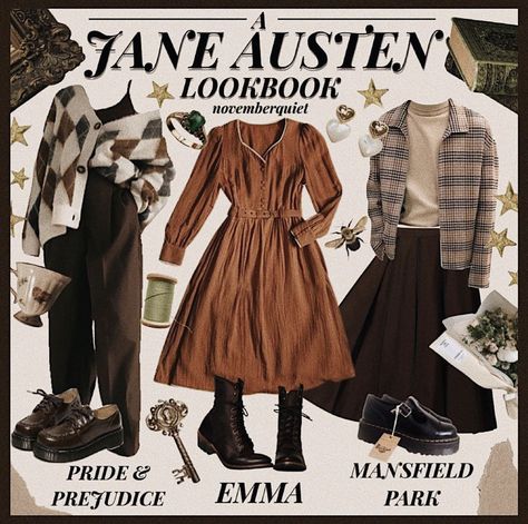 Jane Austen Outfit Style, Jane Austen Outfits Modern, Vintage Witch Aesthetic Outfit, Pride And Prejudice Outfit Ideas, Jane Austen Aesthetic Fashion, Jane Austen Bedroom Aesthetic, Jane Austen Inspired Outfits, Pride And Prejudice Inspired Outfits, Pride And Prejudice Aesthetic Outfits