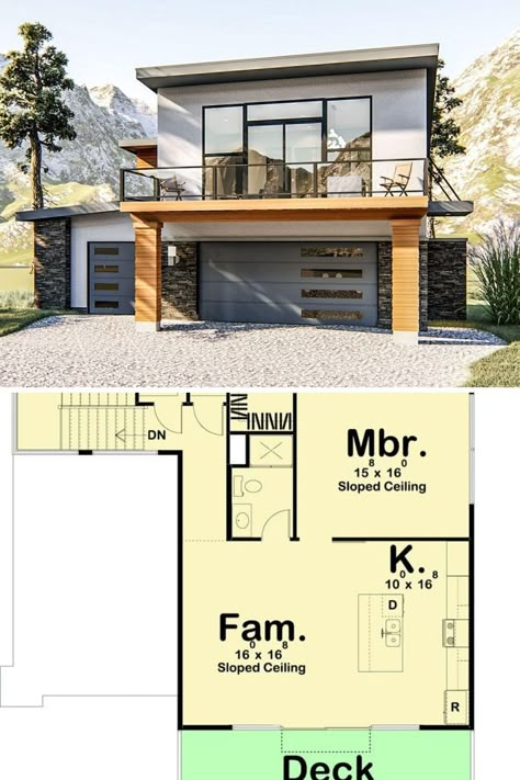 Modern Carriage House Plans, 2 Bed Carriage House Plans, Floor Plans 2 Story Bloxburg, Tiny House With Garage Floor Plans, L House Plans 2 Floor, Modern Garage With Apartment Above, Garage Apartment Floor Plans 1 Bedroom, Small 2 Floor House, Apartment Over Garage Plans