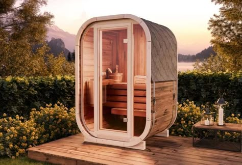 Sauna Keller, Jacuzzi Exterior, Ice Barrel, Diy Tiny Home, Building A Sauna, Wood Sauna, Sauna Hot Tub, Infrarot Sauna, Sauna Ideas