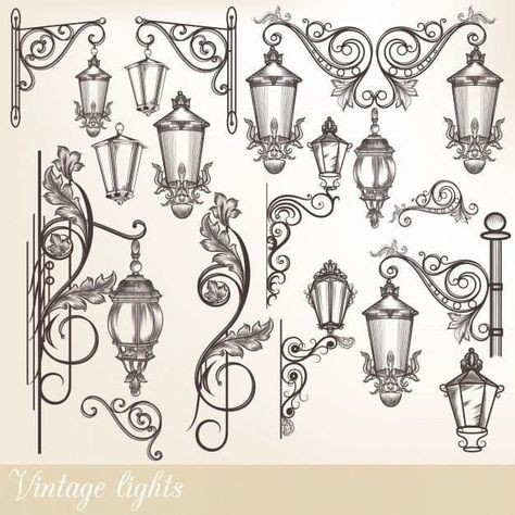 Floral Engraving, Set Decoration, Page Decoration, Architecture Drawing Art, Arte Fantasy, 판타지 아트, Vintage Lamps, Art Drawings Sketches, Art Reference Photos