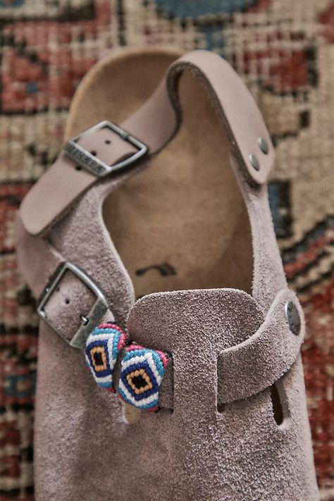 Friendship Shoe Loop Clog Accessories | Free People Birkenstock Charms, Boot Charms, Birkenstock Clog, Shaved Head, Our Friendship, Cute Charms, Eva Sole, Clogs Shoes, Nubuck Leather