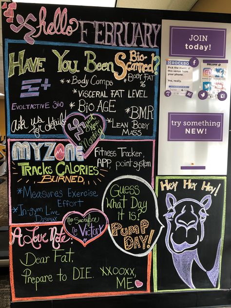 Anytime Fitness Chalkboard - April Little Herbalife Chalkboard Menu Ideas, Workout Chalkboard Ideas, Pilates Chalkboard Art, Gym Chalkboard Ideas, Anytime Fitness Chalkboard, Anytime Fitness Gym, Workout Room Decor, Saturday Workout, Fitness Center Design