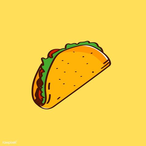 Mexican Food Drawing, Wallpapers Mexican, Tacos Cartoon, Taco Painting, Tacos Drawing, Taco Illustration, Taco Art, Taco Images, Taco Cartoon