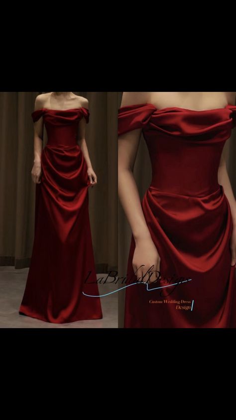 Red Opera Dress, Ball Looks Ideas, Prom Dresses Blood Red, Red Wine Prom Dress, Red Silk Prom Dress, Elegant Long Sleeve Dresses, Red Elegant Dress, Red Ball Dress, Dark Red Dress