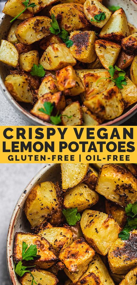 Vegan Greek Potatoes, Vegan Potato Recipes Dinners, Vegan Recipes Potato, Vegan Summer Side Dishes, Vegan Vegetable Side Dishes, Greek Veggies, Vegan Greek Recipes, Vegan Potato Recipes, Vegan Mediterranean