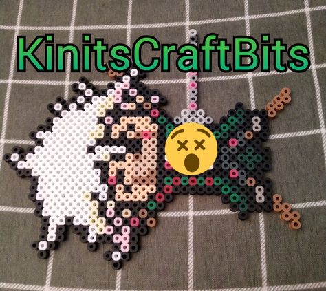 DESPAIR SPRITE NAGITO Danganronpa Custom Perler Art - Etsy Danganronpa Perler, Nagito Danganronpa, Perler Art, Perler Patterns, Perler Beads, Danganronpa, Auburn, Assemblage, Ships