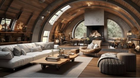 The Versatility and Value of Quonset Huts – Natural Building Blog Quonset Homes, Quonset Hut Homes, House On A Budget, Earth Sheltered Homes, Silo House, Hut House, Quonset Hut, Prefab Home, Homes Ideas