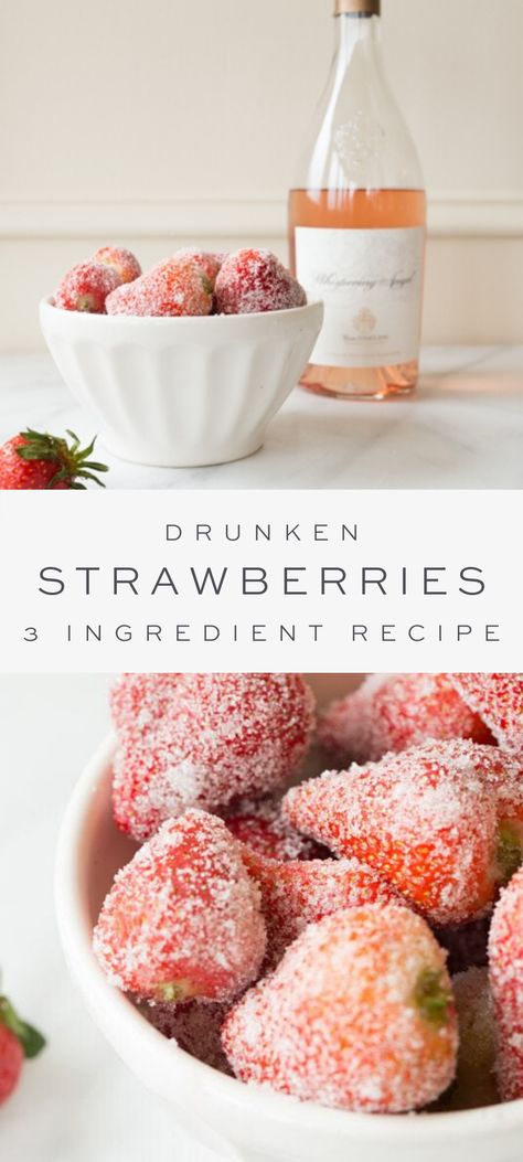 Drunken Strawberries, Drunken Desserts, Boozy Baking, Alcoholic Treats, Alcoholic Desserts, Boozy Desserts, Dessert Easy, Jello Shots, Frozen Strawberries