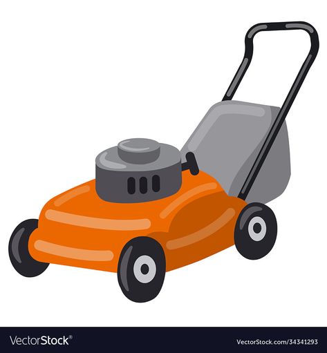 Lawn Mower Illustration, Cartoon Lawnmower, Lawn Mower Drawing, Personalized Wooden Letters, Fathers Day Frames, General Aesthetic, Garden Business, Sip N Paint, Riding Lawn Mowers