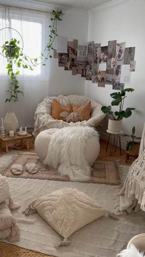 Chill Room, Redecorate Bedroom, Makeover Bedroom, Cozy Room Decor, Apartment Decor Inspiration, Dream Room Inspiration, Room Makeover Bedroom, Reading Corner, Room Makeover Inspiration