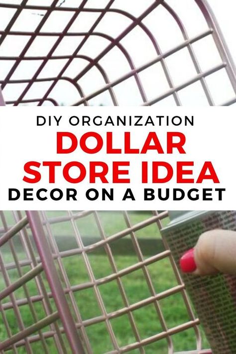 Diy Kissing Ball, Dollar Store Organization, Dollar Tree Baskets, Organization Bins, Dollar Store Bins, Simple Organization, Basket Makeover, Organization Station, Metallic Spray Paint