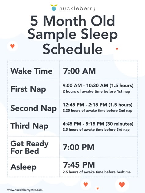 Learn about the age based sleep development changes and tips for five month old babies, and see a sample sleep schedule.