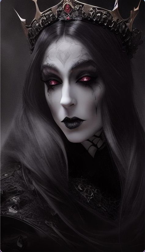 Halloween Women Makeup, Ancient Vampire, Gothic Mask, Black Metal Girl, Ghost And Ghouls, World Of Darkness, Beautiful Art Pictures, Demon Art, Metal Girl