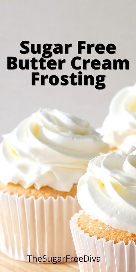 Stevia Buttercream Frosting, Low Carb Buttercream Frosting, Stevia Frosting Recipes, Low Calorie Buttercream Frosting, Cakes For Diabetics Sugar Free, Cake Recipes For Diabetics, Sugar Free Frosting Easy, Low Carb Cupcake Recipes, Splenda Frosting Recipe