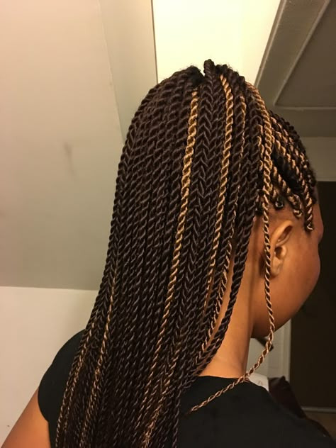 Senegalese Twist Hairstyles Medium Long, Senegalese Twist With Color Highlights, Small Rope Twist Braids, Medium Rope Twist Braids, Senegalese Twist Hairstyles Color, Senegalese Twist Hairstyles Medium, Medium Twist Braids, Senegalese Twist Hairstyles, Senegalese Twist Braids