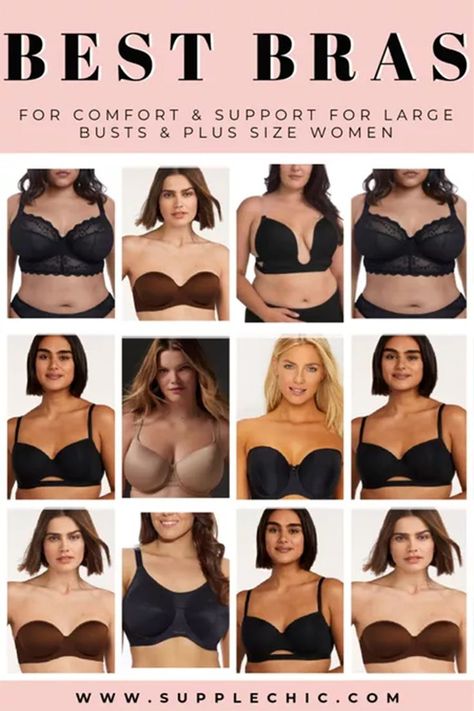 Are you tired of uncomfortable bras that just don't fit right? Check out my round-up of the best bras to keep you feeling comfy and supported all day long! Whether you're looking for something seamless, wireless, or with extra lift, I've got you covered! Click the link to find your perfect fit. #ComfyBras #PerfectFit #ComfortFirst #StyleTip #Bra #Ideas #RoundUp Plus Size Bras Full Figured Fit, Bra For Large Breast, Bra Ideas, Comfy Bras, Hourglass Outfits, Plus Size Bras, Best Bras, Comfy Bra, Curvy Kate