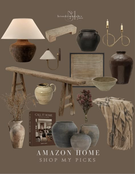 Pottery Style Home, Moody Neutral Home Decor, Home Statement Pieces, European Organic Modern Decor, Home Decor Store Ideas, Ltk Home, English Cottage Living Room Ideas, Luxe Home Decor, Brooke Morales Home