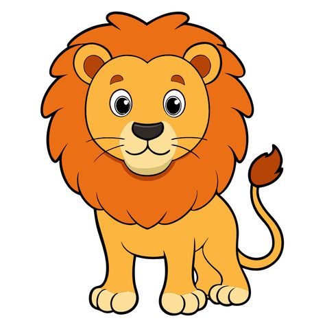 Cartoon Lion Clipart Lion Cartoon Images, Lion Vector Illustration, Wizard Of Oz Lion, Lion Cartoon, King Of The Forest, Lion Clipart, Birds Clipart, Lion Vector, Lion Illustration