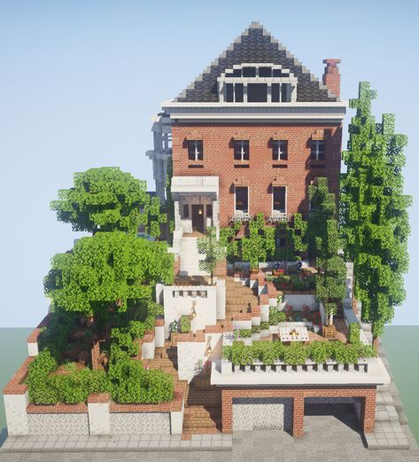 Minecraft Art Deco House, Minecraft Duplex House, Minecraft Traditional House, Minecraft City Square, Minecraft Colonial House, Tall Minecraft Houses, Courthouse Minecraft, Italy Minecraft, Minecraft School Building