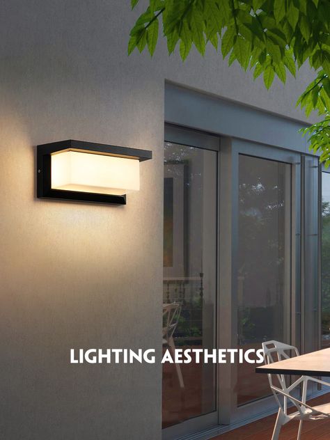 Lights Balcony, Porch Lights, Modern Industrial Decor, White Lighting, Modern Wall Lamp, Led Outdoor Wall Lights, Architectural Styles, Garden Lights, Contemporary Farmhouse