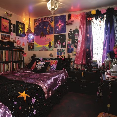 Goth Bedroom Ideas, Whimsy Goth Bedroom, 90s Witch, Gothic Decor Bedroom, Goth Bedroom, Whimsy Goth, Room Redesign, Cute Bedroom Decor, Cozy Room Decor