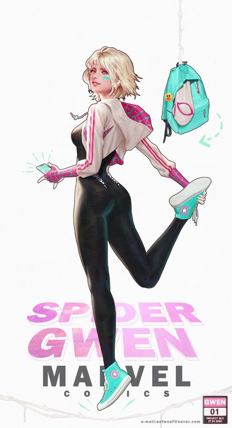 ArtStation - Spider-Gwen Fan art Spider Gwen Art, Marvel Spider Gwen, الفن الرقمي, Ghost Spider, Spiderman Artwork, Spider Art, Spider Girl, Marvel Fan Art, Marvel Spiderman Art