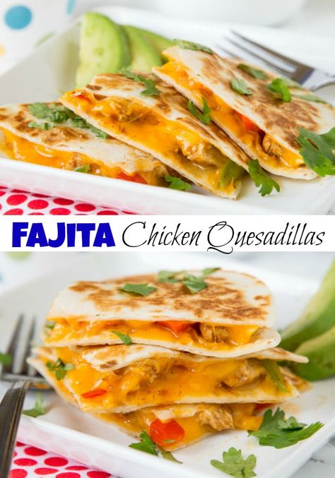 Chicken Fajita Quesadillas, Chicken Bell Peppers, Quesadilla Maker, Seared Chicken, Chicken Fajita, Quesadilla Recipes, Makanan Diet, Chicken Quesadillas, Cooking Classy