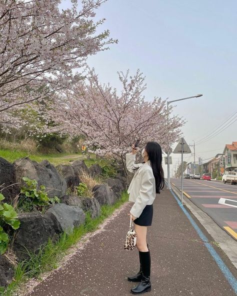 Cherry Blossom Outfit, Blossom Pictures, Japan Ootd, Cherry Blossom Pictures, Japan Outfits, Japan Cherry Blossom, Cherry Blossom Girl, Japan Sakura, Spring Photoshoot