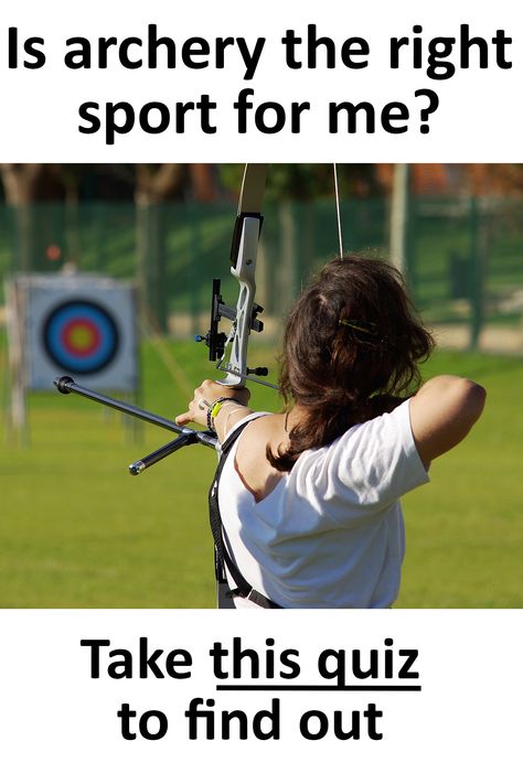 Always wondered whether you would make a good archer. Do the short quiz and find out. Click on the image to take the quiz! How To Do Archery, How To Shoot A Bow And Arrow, Archery Tips For Beginners, Types Of Bows Archery, Recurve Bow Aesthetic, Archer Outfit Female, Archery Hairstyles, Archery Aesthetic Modern, Archery Workout