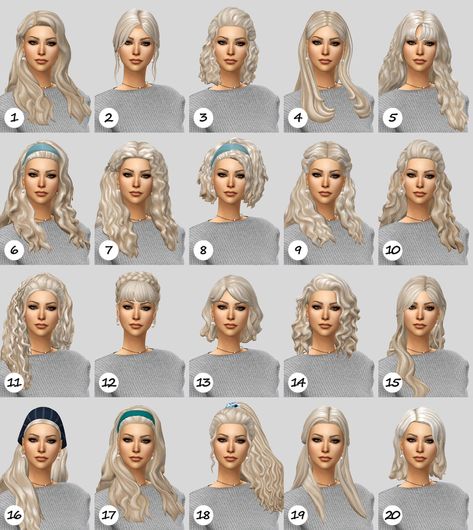 Natural Hair Colors, Pretty Curls, Sims 4 Cheats, Sims 4 Traits, Sims Packs, Pelo Sims, The Sims 4 Packs, Hair Pack, Sims 4 Characters