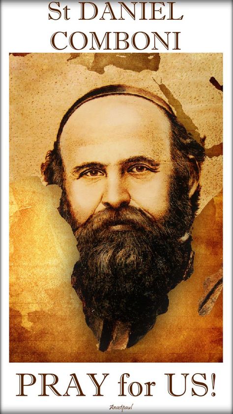 Thought for the Day - 10 October - The Memorial St Daniel Comboni (1831-1881) Apostle of Africa, Bearer of the Cross “The Cross and very great tribulations are necessary for the safe-keeping, the establishment and the progress of the works of God, which must always be born, grow and flourish at the foot of Calvary.” (MDC NO. 198)  “I already see and understand, that the Cross is such a friend to me and always so near...#mypic St Daniel, 10 October, Royal City, Thought For The Day, Central Africa, Easy Life, Pray For Us, Catholic Art, The Church