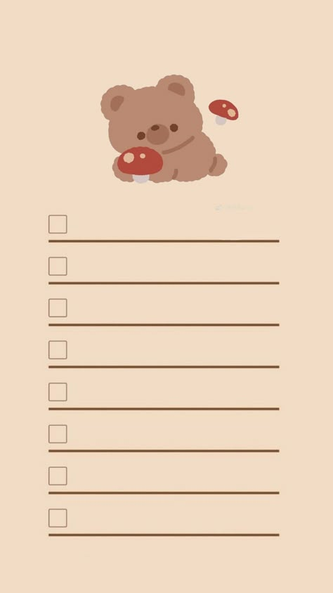 Bear Notes Template, Note Pad Design Aesthetic, To Do List Memo Pad, Sanrio Notepad Printable, Note Pads Printable, Cute List Template, Note Aesthetic Template, Aesthetic List Template, Cute Sticky Notes Printable