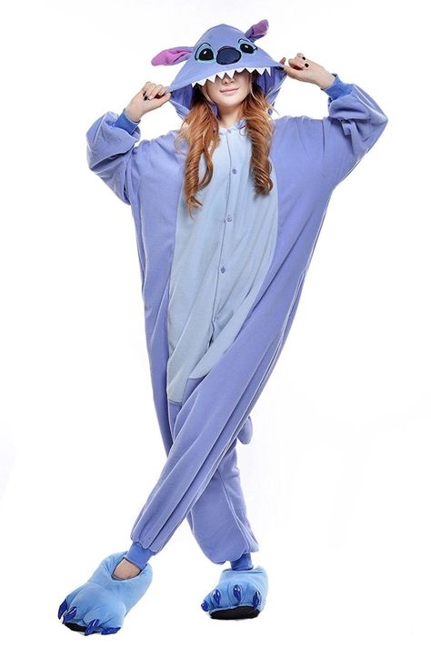 33 Cozy Onesies That Will Complete You Pyjamas Onesie, Stitch Pajamas, Stitch Costume, Adult Onesie Pajamas, Pajama Costume, Funny Pajamas, Onesie Costumes, Animal Pajamas, Halloween Onesie