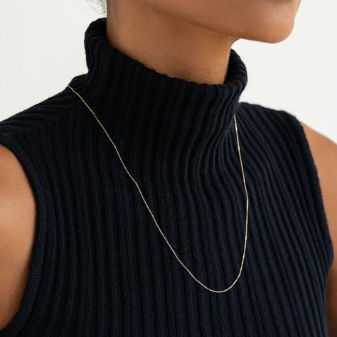 14k Gold Cable Chain Necklace (20 inches) - Tyra Cable Chain Necklace, Charms Necklace, Sustainable Jewelry, Traditional Jewelry, Recycled Gold, High Quality Jewelry, Cable Chain, Jewelry Branding, Women Empowerment