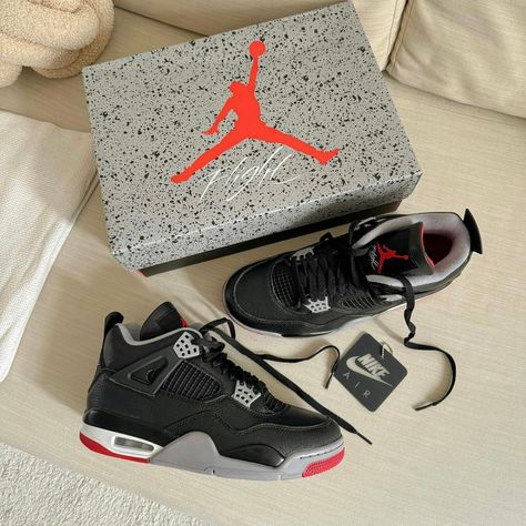 Jordan 4 Wednesdays 💫 Shop the Nike Jordan 4 'Bred Reimagined' now! Buy Now Pay Later with Afterpay / ZipPay / Klarna & more 🛒 #sneakers #jordan #jordan4 #bred #bredreimagined #nike #sneakermode Nike Jordan 4, Air Jordan 4 Bred, Jordan 4 Bred, Sneakers Jordan, Fashion Shoes Sneakers, Nike Air Jordans, Sneakers Addict, Air Jordan 4, Buy Now Pay Later