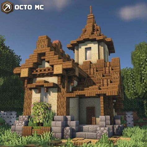 Minecraft Calcite Build, Rustic Minecraft House, Sandstone House, Vila Medieval, Minecraft Building Ideas, Minecraft Village, Minecraft House Plans, Minecraft Farm, Bangunan Minecraft