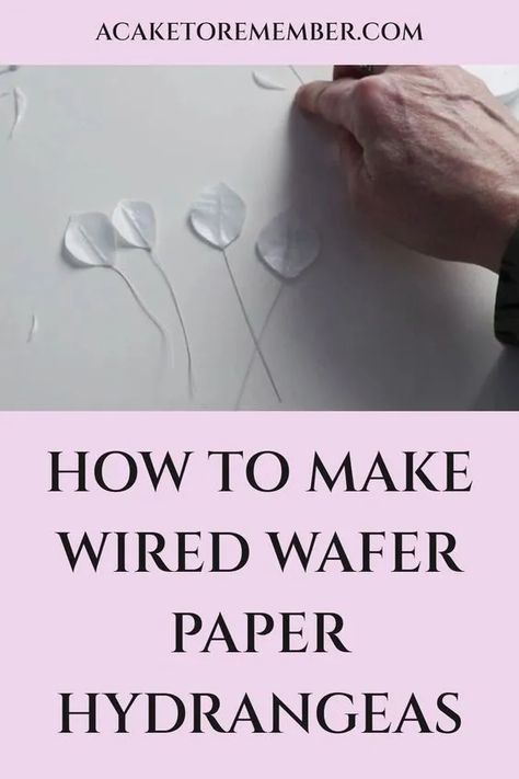 Wafer Paper Flowers Tutorial: How To Make Hydrangeas for Wedding Cake Flowers. Photo tutorial for DIY wedding cake flowers. Learn to make a simple wedding cake decoration that is easy but gives your cake a look of luxury. Wafer paper flowers cake | Wedding cake wafer paper flowers | Cake Decorating | DIY cake flowers | Cake Tutorials | Wafer paper tutorials Wafer Paper Flowers Tutorial, Cake Decorating Beginners, Cake Wafer Paper, Flowers Cake Decorating, 3d Cake Tutorial, Cake Flowers Tutorial, Wafer Paper Tutorial, Paper Flowers Tutorial, Hydrangea Cake