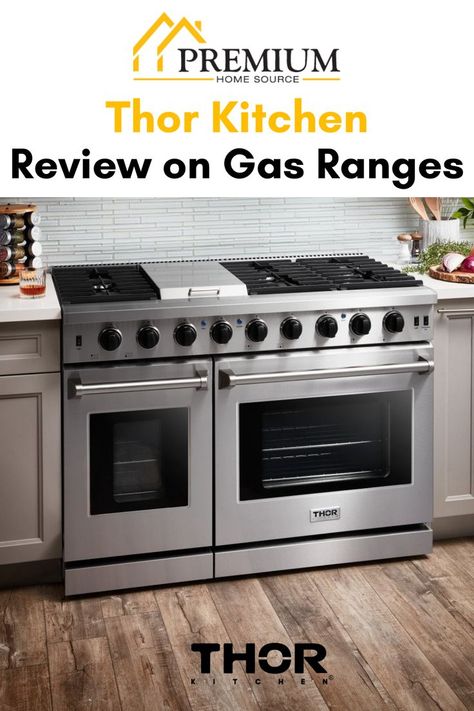 Honest Review over the Thor Kitchen Gas Ranges 48 Inch Gas Range, Thor Appliances, Gas Ranges, Home Repair Services, Professional Appliances, Large Family Meals, Small Oven, Professional Cooking, Kitchen Appliance Packages