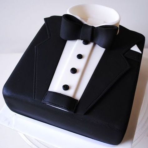 Perfect cake for the dapper groom by misscupcakes. Tuxedo Cake, Shirt Cake, Fathers Day Cake, Cake Blog, Gateaux Cake, Birthday Cakes For Men, Cake Online, Cakes For Men, Novelty Cakes